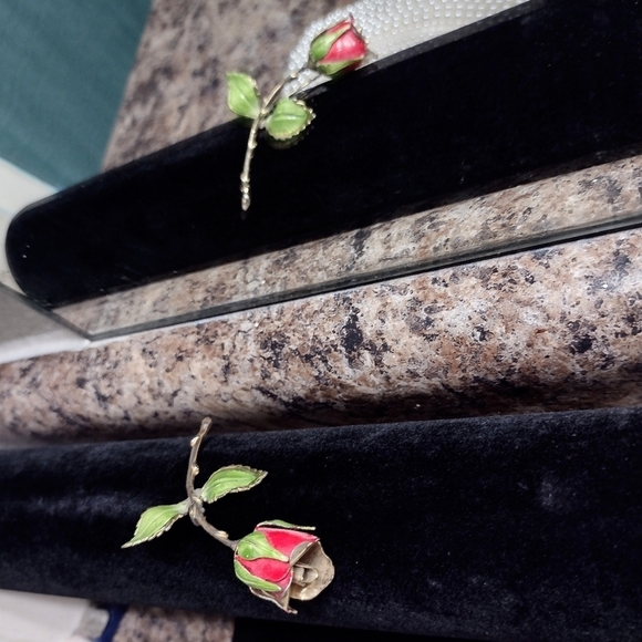 GIOVANNI Real Like Beauty Vintage Rose Brooch Pin - Picture 3 of 10